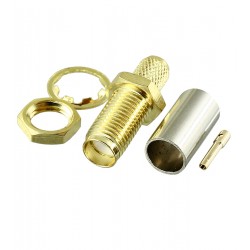 Гнездо SMA-KY-3-11T female на кабель RG58 ver2