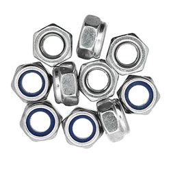 Гайка шестигранна самоконтряща М6, anti-slip hex nut (10 шт.)