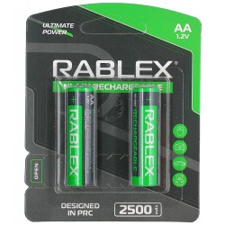 Акумулятор Rablex Rechargable R6 AA, 2500мАг, 2шт у блістері