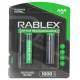Акумуляторна батарея Rablex Rechargable R03 AAA 1000 мАг, 2 шт
