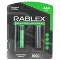 Акумуляторна батарея Rablex Rechargable R03 AAA 1000 мАг, 2 шт