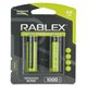 Аккумуляторная батарейка Rablex Rechargable R6 AA 1000 мАч, 2 шт