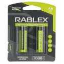 Аккумуляторная батарейка Rablex Rechargable R6 AA 1000 мАч, 2 шт