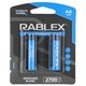 Акумуляторна батарея Rablex Rechargable R6 AA, 2700мАч, 2шт у блістері
