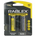 Аккумуляторная батарейка Rablex Rechargable R6 AA, 1500мАч, AA, 2шт в блистере