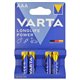 Батарейка Varta Longlife Power AAА, Alkaline, блистер (4 батарейки)