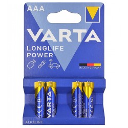 Батарейка Varta Longlife Power AAA, Alkaline, блістер (4 шт)