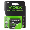 Батарейка Videx Alcaline, LR03, AAA, по 8 шт, блистер