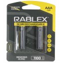 Аккумуляторная батарейка Rablex Rechargable R03 AAA 1100 мАч, 2 шт