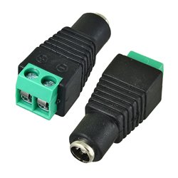 Гнездо питания DC 2,1/5,5мм, с клеммной колодкой (под винт)