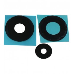 Стекло камеры для Xiaomi Redmi Note 14 4G, черный, без рамки, комплект 3 шт.