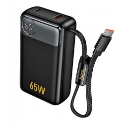 Power bank Hoco Q53, 12000 мАг, PD65W + кабель Type-C, з дисплеєм, чорний