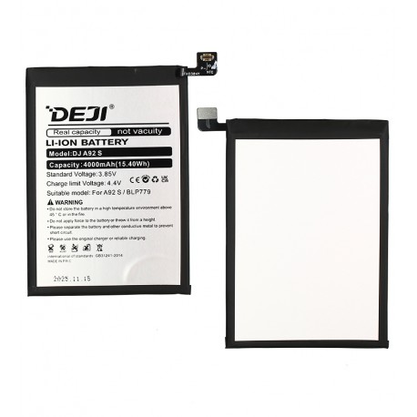 Аккумулятор Deji BLP779 для Oppo A92s, A93 4G, F17 Pro, Reno 4 F, Reno 4 Z 5G, Reno4 Lite, Reno5 5G, Li-ion, 3,85 B, 4000 мАч