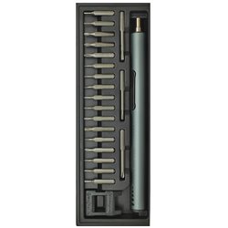 Акумуляторна викрутка Aida A-1802A з LED-підсвіткою (20 біт, міні намагнічувач-розмагнічувач, USB-Type-C)