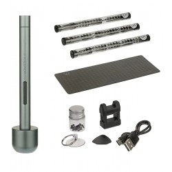 Акумуляторна викрутка Wowstick 1F+ з LED-підсвіткою (56 біт, підставка, магнітний килимок 215x85 мм, медіатор, присоска, магнітайзер)