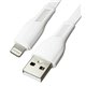 Кабель Lightning - USB, Borofone BX85, 1 метр, 2,4А, силиконовый, белый