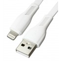 Кабель Lightning - USB, Borofone BX85, 1 метр, 2,4А, силиконовый, белый