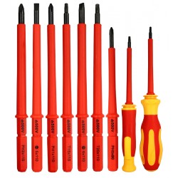 Набір діелектричних викруток у чохлі 6126 (2 ручки з насадками PH0, PH1, PH2, -3, -5, -6, T15, T20)