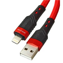 Кабель Lightning - USB, Borofone BU35, 1,2 метра, 2,4А, красный