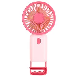 Вентилятор ручний RL 07 вбудований 3,7V акумулятор Type-C 6,4*4,1*13,2 см (рожевий)