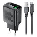 Зарядний пристрій Acefast GaN A90 QC18W GaN Type-C (Чорний)