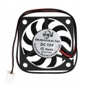 Вентилятор DC-4007 40 x 40 x 7 мм, 12V, 0.1A, 2 провода, 5100rpm