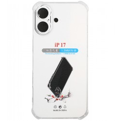 Чехол для Apple iPhone 17 (6.3"), силиконовый, противоударный, прозрачный