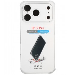 Чехол для Apple iPhone 17 Pro, силиконовый, противоударный, прозрачный