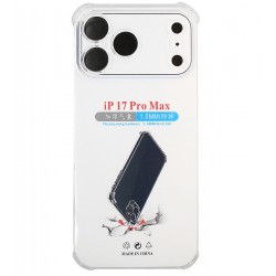 Чехол для Apple iPhone 17 Pro Max, силиконовый, противоударный, прозрачный