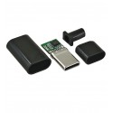 Комплект штекерів USB Type-C 2pin в корпусі PD 100W 20V 5A чорний