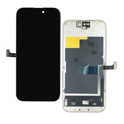 Дисплей для Apple iPhone 15 Pro, чёрный, с рамкой, High quality, (AMOLED), DD-OLED soft, 120Hz