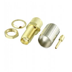 Гнездо SMA-KY-5-11T female на кабель RG6 LMR300