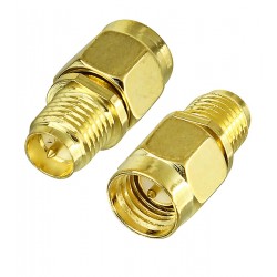 Переходник гнездо SMA(реверсное) - штекер SMA, латунь