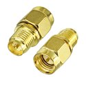 Переходник гнездо SMA(реверсное) - штекер SMA, латунь