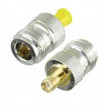 Гнездо SMA female - гнездо N female, переходник