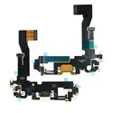 Шлейф для Apple iPhone 12, iPhone 12 Pro, конектора зарядки, білий, з компонентами, з мікрофоном, Original (PRC)