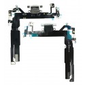 Шлейф для Apple iPhone 16, коннектора зарядки, белый, с микрофоном, High Quality