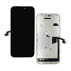 Дисплей для Apple iPhone 16 Pro Max, чёрный, с рамкой, High quality, (AMOLED), GX OEM soft, 120Hz