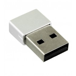 Переходник OTG T1 Type-C на USB 2.0 (QC 2.0), металл, Silver