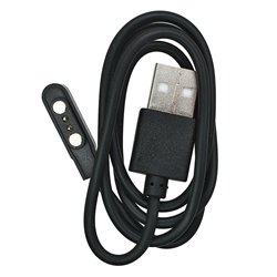 Кабель зарядки для смарт часов универсальный, магнитный, 2 pin, 2.5 x 9 мм, обратный, черный