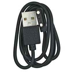 Кабель зарядки для смарт часов универсальный, магнитный, 2 pin, 3.5 x 11 мм, черный