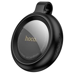 Умный Брелок Hoco E100 Tiger Anti-Lost, черный, по принципу AirTag, с чехлом