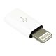 Переходник А1 Micro-USB (M) на Lightning (F), белый