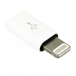 Переходник А1 Micro-USB (M) на Lightning (F), белый