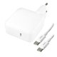 Зарядний пристрій для Apple, 30W, USB-C Type-C на Type-C, білий