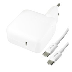 Зарядний пристрій для Apple, 30W, USB-C Type-C на Type-C, білий