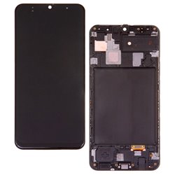 Дисплей для Samsung A305 Galaxy A30, A305F/DS Galaxy A30, чорний, з рамкою, оригінал (переклеєне скло)
