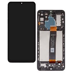 Дисплей для Samsung A326 Galaxy A32 5G, черный, с рамкой, оригинал (переклеено стекло)