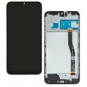 Дисплей для Samsung M205 Galaxy M20, M205F/DS Galaxy M20, чорний, з рамкою, оригінал (переклеєне скло)
