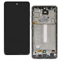 Дисплей для Samsung A525 Galaxy A52, A526 Galaxy A52 5G, белый, с рамкой, оригинал (переклеенное стекло)